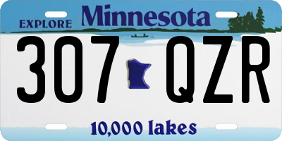 MN license plate 307QZR