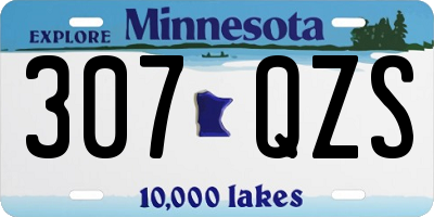 MN license plate 307QZS