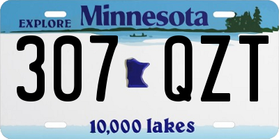 MN license plate 307QZT