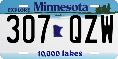 MN license plate 307QZW