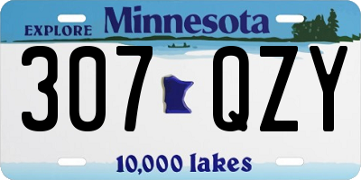 MN license plate 307QZY