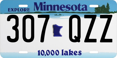 MN license plate 307QZZ