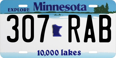 MN license plate 307RAB