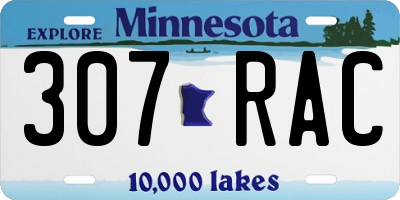 MN license plate 307RAC