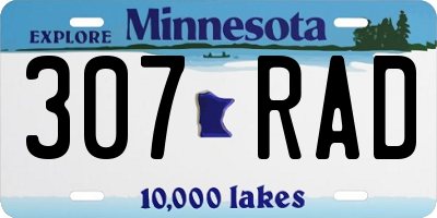 MN license plate 307RAD