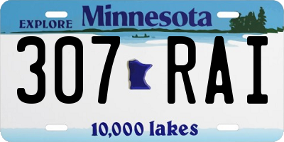 MN license plate 307RAI