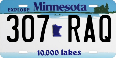 MN license plate 307RAQ