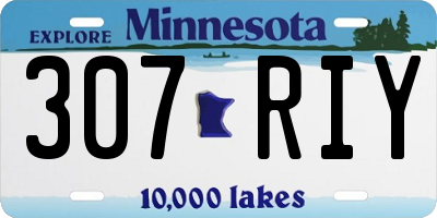 MN license plate 307RIY