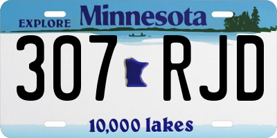 MN license plate 307RJD