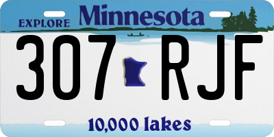 MN license plate 307RJF