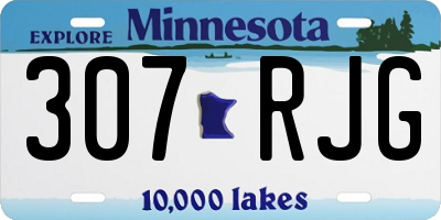MN license plate 307RJG