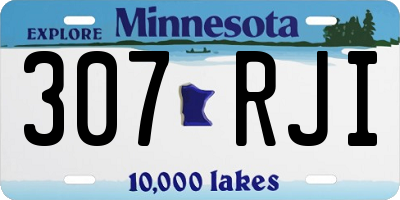 MN license plate 307RJI