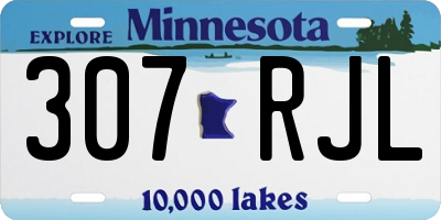 MN license plate 307RJL