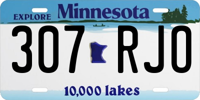 MN license plate 307RJO