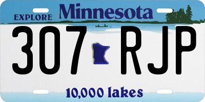 MN license plate 307RJP