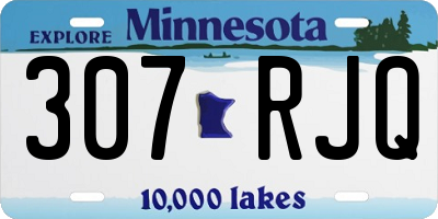 MN license plate 307RJQ