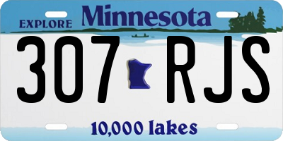 MN license plate 307RJS