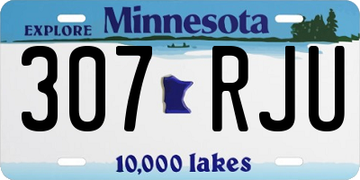 MN license plate 307RJU