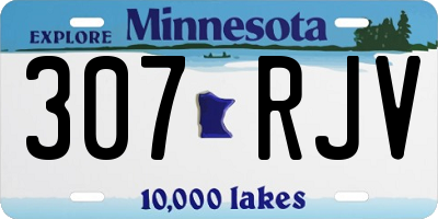 MN license plate 307RJV