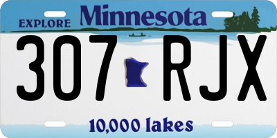MN license plate 307RJX