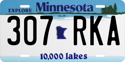MN license plate 307RKA