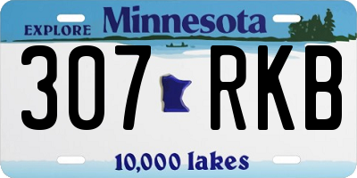 MN license plate 307RKB