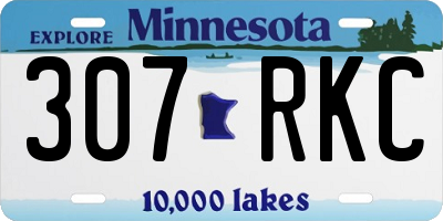 MN license plate 307RKC