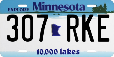 MN license plate 307RKE