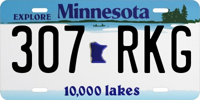 MN license plate 307RKG