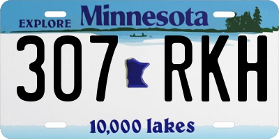 MN license plate 307RKH
