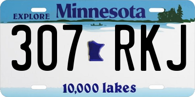 MN license plate 307RKJ