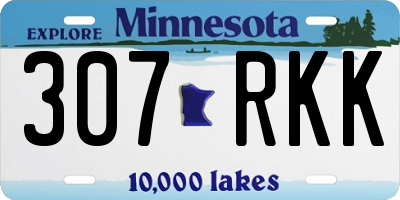 MN license plate 307RKK