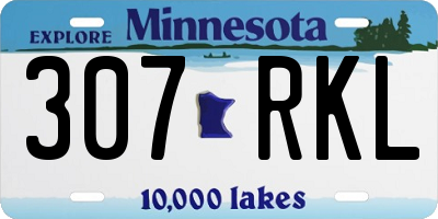 MN license plate 307RKL