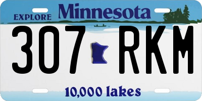 MN license plate 307RKM