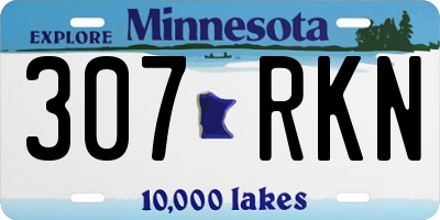 MN license plate 307RKN