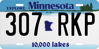 MN license plate 307RKP