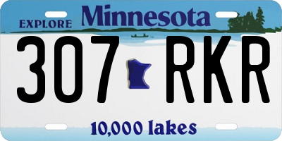 MN license plate 307RKR