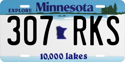 MN license plate 307RKS