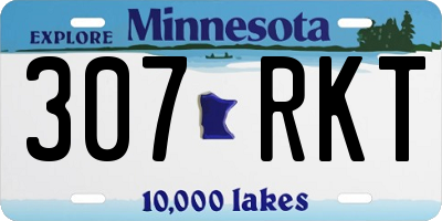 MN license plate 307RKT
