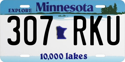 MN license plate 307RKU