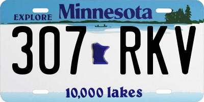 MN license plate 307RKV