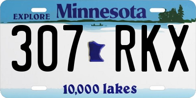 MN license plate 307RKX