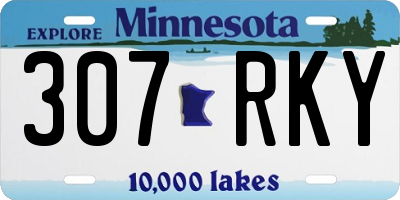 MN license plate 307RKY