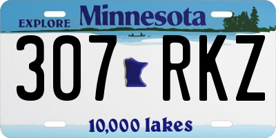 MN license plate 307RKZ