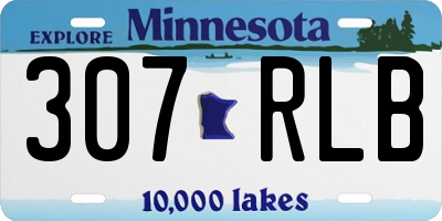 MN license plate 307RLB