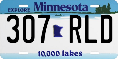MN license plate 307RLD