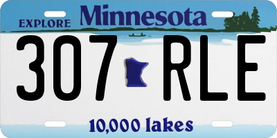 MN license plate 307RLE