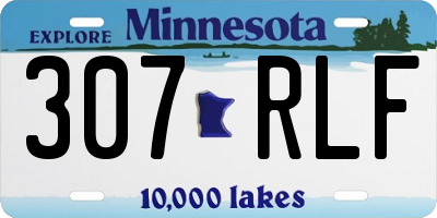 MN license plate 307RLF