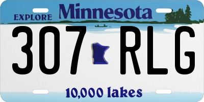 MN license plate 307RLG