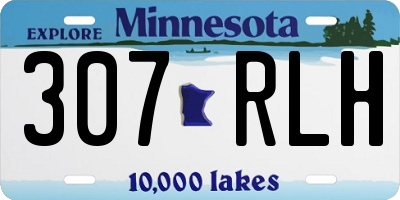 MN license plate 307RLH